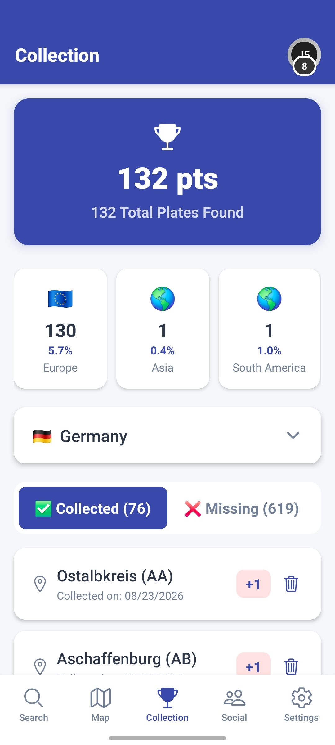 Collection Menu