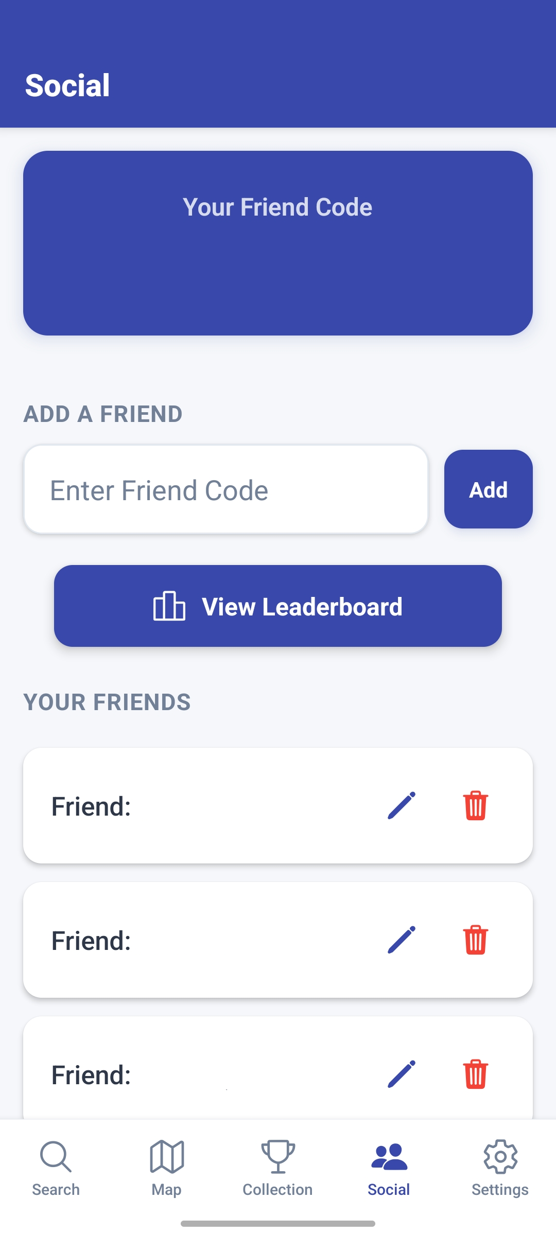 Friends Menu