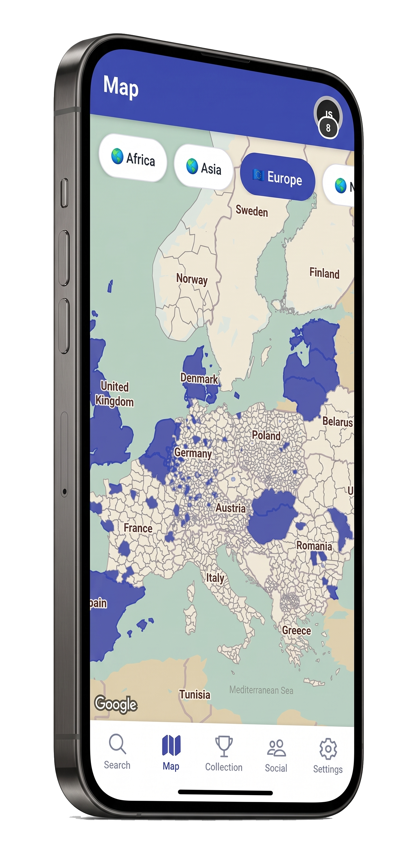 Global Plate Collector App Interface