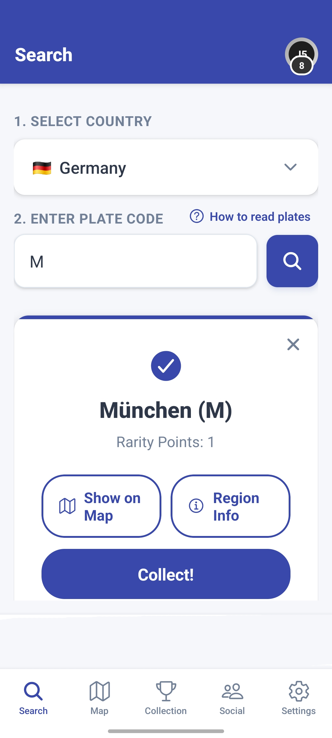 Search Menu